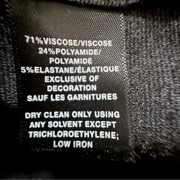 Lafayette 148 Black Sheath Dress Cap Sleeve Stretch Career Size 4 - Picture 7 of 10